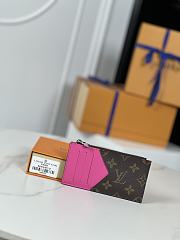 Louis Vuitton Coin Card Holder Monogram Macassar Coated Canvas Size 14.5×8cm - 1
