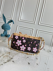 LV x TM Pochette Accessoires Sakura Brown M13666 Size 22 x 13 x 4 cm - 2