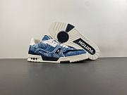 LV Trainer Sneaker Blue Monogram denim 1AJAQV - 6
