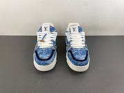 LV Trainer Sneaker Blue Monogram denim 1AJAQV - 3