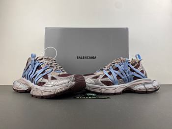 Balenciaga Women's 3xl Interlace Sneaker in Brown/beige/blue