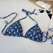 LV Print Bikini Blue - 5