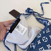 LV Print Bikini Blue - 4