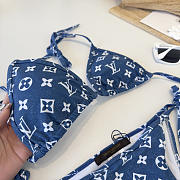 LV Print Bikini Blue - 3