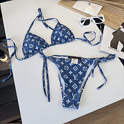 LV Print Bikini Blue - 2