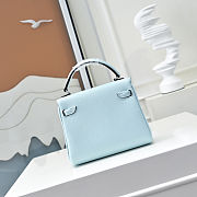 Hermes Kelly Doll Blue Size 16 - 4