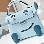Hermes Kelly Doll Blue Size 16 - 2