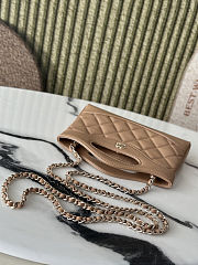 Chanel Shiny Crumpled Calfskin Quilted Nano 31 Shopping Bag Beige Size 17.5x20x5cm - 5