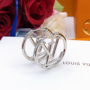 Louise Hoop GM Earrings PALLADIUM M04783