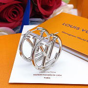 Louise Hoop GM Earrings PALLADIUM M04783 - 5