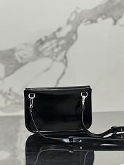 Prada logo-stamp Brushed Leather Bag Black Size 18x12.5x2.5cm - 2