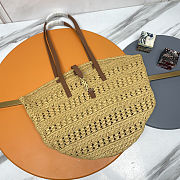 Saint Laurent Panier Medium Raffia ‘Beige’ Size 55x31x28cm - 1