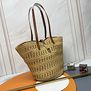 Saint Laurent Panier Medium Raffia ‘Beige’ Size 55x31x28cm - 5