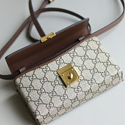 Gucci Ophidia mini top handle bag in beige and ebony Supreme Size 18.5x11x5cm - 6