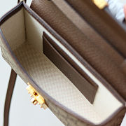 Gucci Ophidia mini top handle bag in beige and ebony Supreme Size 18.5x11x5cm - 4