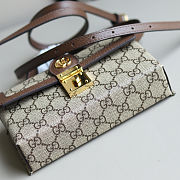 Gucci Ophidia mini top handle bag in beige and ebony Supreme Size 18.5x11x5cm - 3