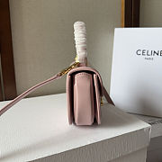 Celine Shiny Calfskin Triomphe Mini Besace Clea Light Pink Size 15.5x11.5x5CM - 6