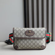 Gucci GG Supreme Monogram Neo Vintage Web Belt Bag Brown Size 24x16.5x3.8cm - 1