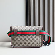 Gucci GG Supreme Monogram Neo Vintage Web Belt Bag Brown Size 24x16.5x3.8cm - 5