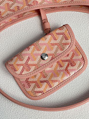 Goyard Goyardine Powder Pink Boheme Hobo Bag Palladium Hardware Size 26×11×22cm - 6
