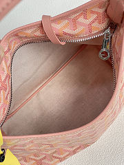 Goyard Goyardine Powder Pink Boheme Hobo Bag Palladium Hardware Size 26×11×22cm - 5