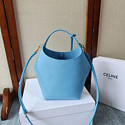 CELINE SMALL HOBO IN SUPPLE SMOOTH CALFSKIN SKY BLUE Size 18x31x6 cm - 6