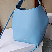 CELINE SMALL HOBO IN SUPPLE SMOOTH CALFSKIN SKY BLUE Size 18x31x6 cm - 5