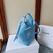 CELINE SMALL HOBO IN SUPPLE SMOOTH CALFSKIN SKY BLUE Size 18x31x6 cm - 4
