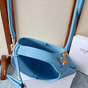 CELINE SMALL HOBO IN SUPPLE SMOOTH CALFSKIN SKY BLUE Size 18x31x6 cm - 2