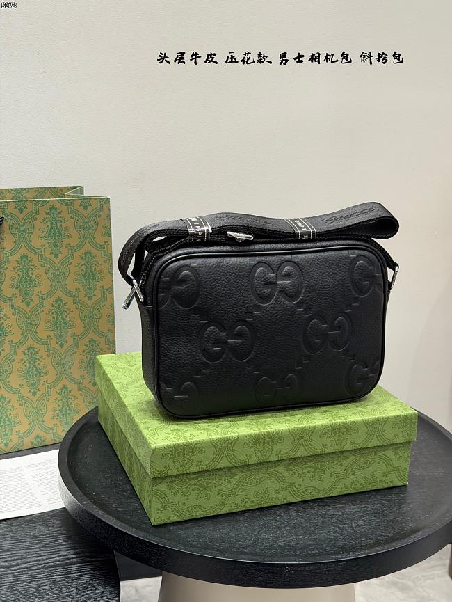 Gucci Mini Jumbo GG Messenger Bag Black Size 23x14cm - 1