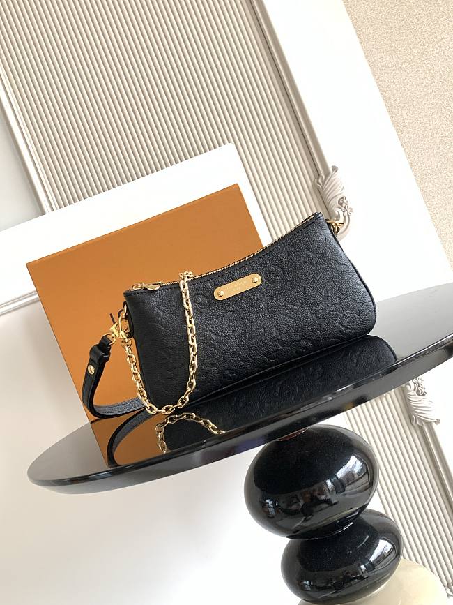 LV Pochette MONOGRAM EMPREINTE Black M83301 Size 24.5 x 13.5 x 6.5 cm - 1
