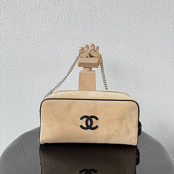  Chanel Coco Beach 2026 collection Large Zipped Pouch Suede Calfskin Size 29x16x12cm