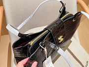 Chanel Small Cerf Shopping Bag Black Croc Embossed Calfskin Size 42×30×13cm - 6