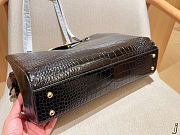 Chanel Small Cerf Shopping Bag Black Croc Embossed Calfskin Size 42×30×13cm - 5