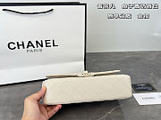 Chanel Beige Quilted Caviar Medium Classic Double Flap Bag Size 25x16cm - 3