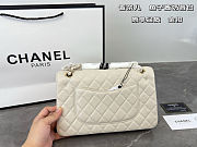 Chanel Beige Quilted Caviar Medium Classic Double Flap Bag Size 25x16cm - 2