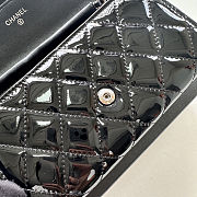 Chanel Black Quilted Patent Leather CC Brilliant Wallet Size 18x10.5x3.5cm - 2