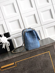 Chanel Denim Souplissimo Maxi Flap Blue Size 19.5x32x10cm - 5