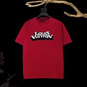 Louis Vuitton Graphic Print T-Shirt Red - 1