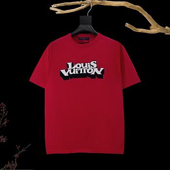 Louis Vuitton Graphic Print T-Shirt Red