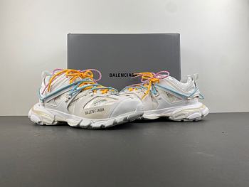 Balenciaga Track Trail Laces Sneaker in White/orange/blue/pink 800590WTRHK9745