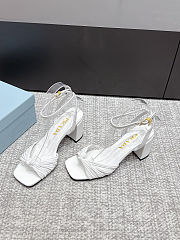 Prada leather knotted strap sandals - 1