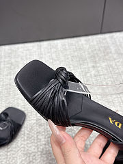Prada Leather Heeled Sandals Black - 5