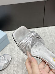 Prada Heel Sandals Silver  - 4