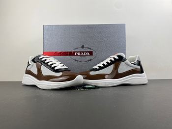 Prada patent leather and technical fabric America's cup sneakers 4E3400FG00093W