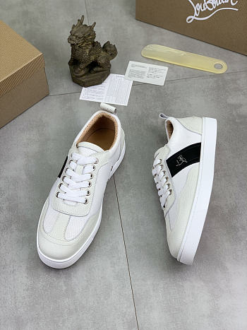 Christian Louboutin Men's Retero Canvas and Leather Low-Top Sneakers