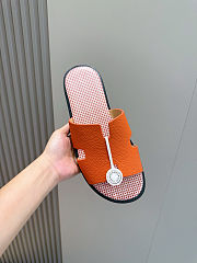 Hermès Oran Sandals Orange H Canvas - 6