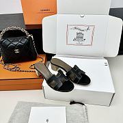 Hermes Oasis Sandals in Black - 1