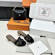 Hermes Oasis Sandals in Black - 3