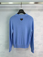 Prada Blue Faded Logo Print Sweatshirt - 2